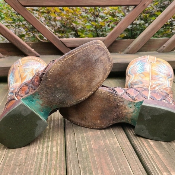 Ariat Exotic Women's Western Boots 9.5B Unique!! - Picture 7 of 9